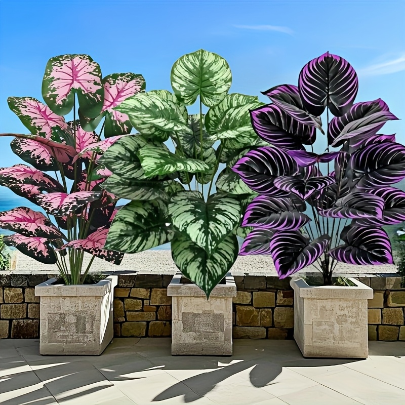 Snake Plant - 3 ชิ้น 60 เซนติเมตรขนาดใหญ่พืชสีเขียวประดิษฐ์ชุดตกแต่งสวน 36 ใบจําลองบอนไซกระถางตกแต่งบ้านห้องงานแต่งงาน