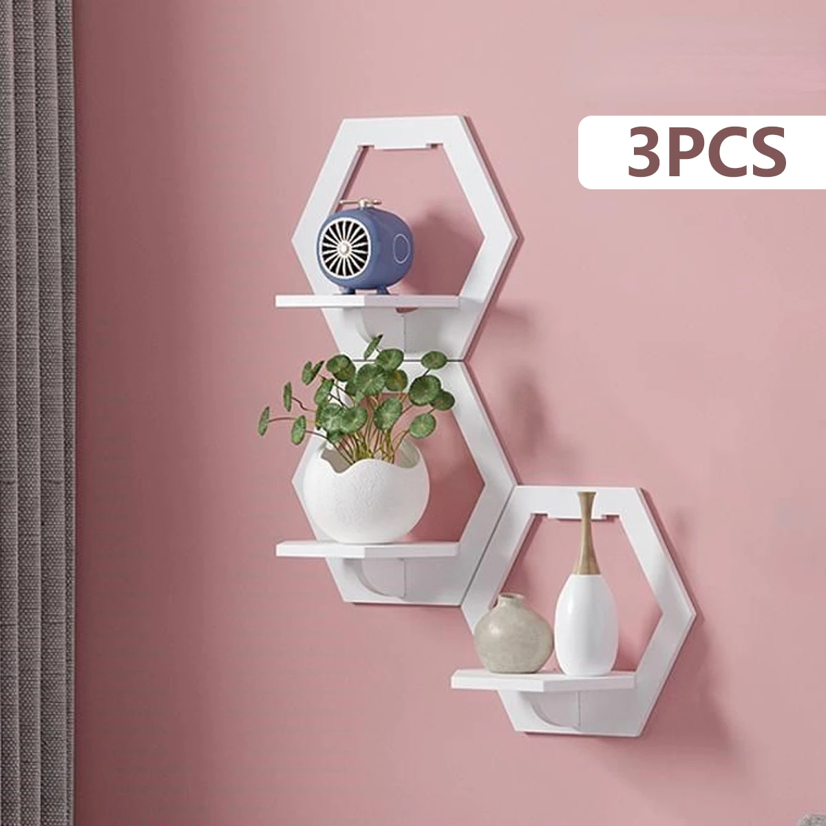 3 ชิ้นหกเหลี่ยมชั้นวาง Punch ฟ - Terracotta Pot บทวิจารณ์และราคา
