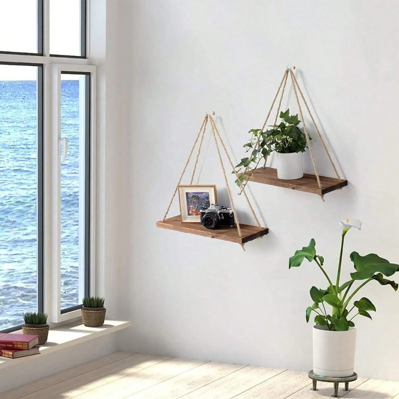 1PC ไม้ Swing แขวนเชือกกัญชาชั - Terracotta Pot บทวิจารณ์และราคา