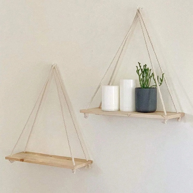 1PC ไม้ Swing แขวนเชือกกัญชาชั - Terracotta Pot บทวิจารณ์และราคา
