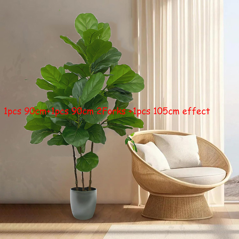 23-41in ประดิษฐ์ Ficus Tree พื - Fiddle Leaf Fig บทวิจารณ์และราคา