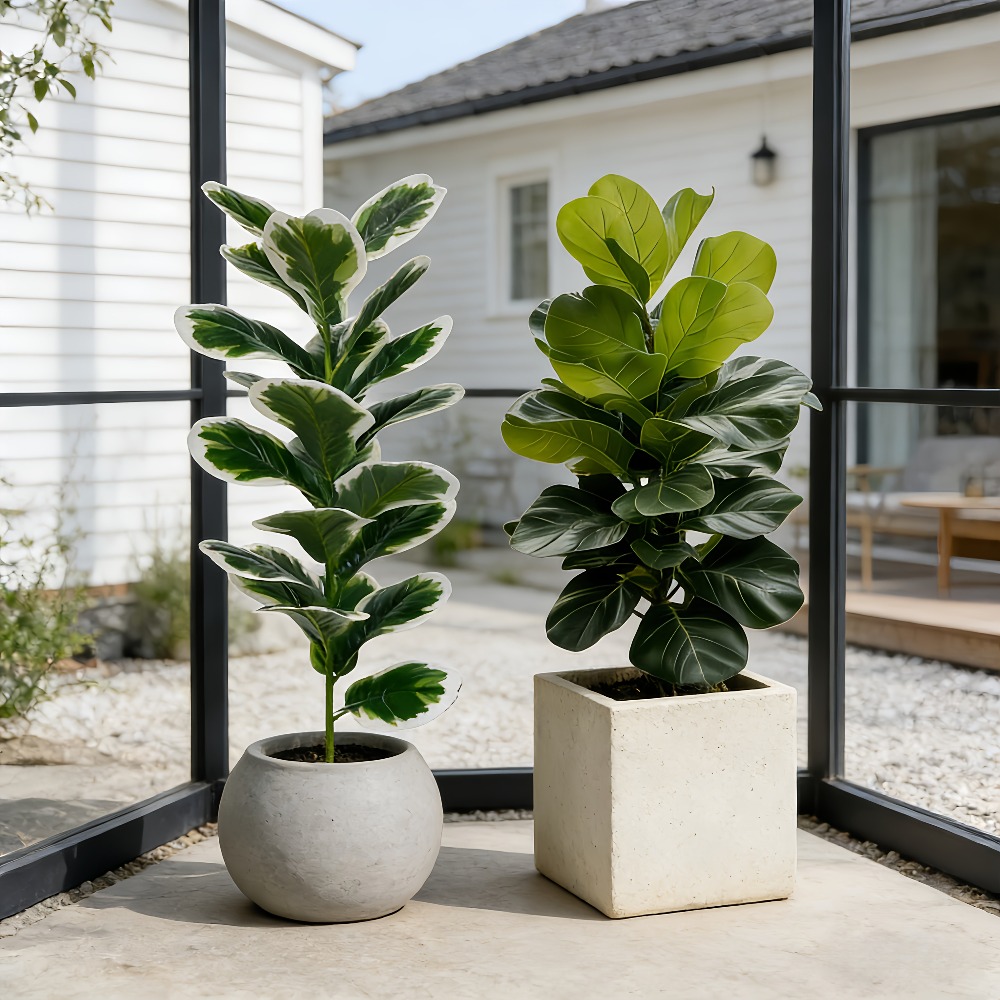 ต้นไทรประดิษฐ์สำหรับตกแต่งภายน - Fiddle Leaf Fig บทวิจารณ์และราคา
