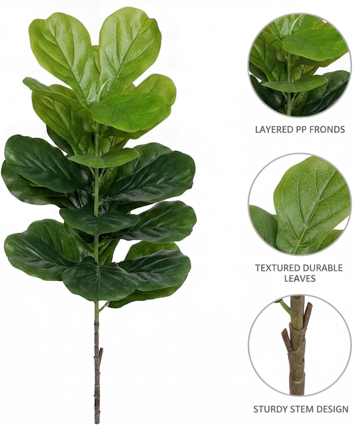 ต้นไม้ประดิษฐ์พลาสติกขนาดใหญ่ร - Fiddle Leaf Fig บทวิจารณ์และราคา