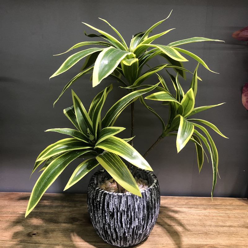 35ซม.3ส้อมประดิษฐ์เดสก์ท็อปปลอ - Snake Plant บทวิจารณ์และราคา